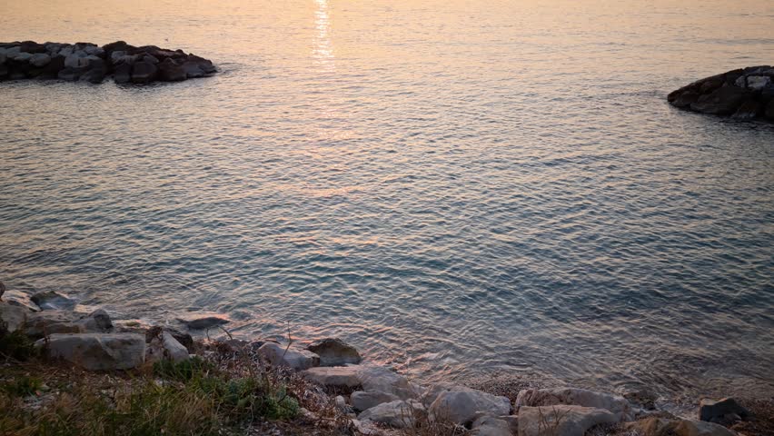 A sunset over the ocean