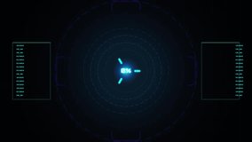Digital loading interface with binary code and percentage progress indicator - Powered by Shutterstock - Get 15% off with code: PIKWIZARD15