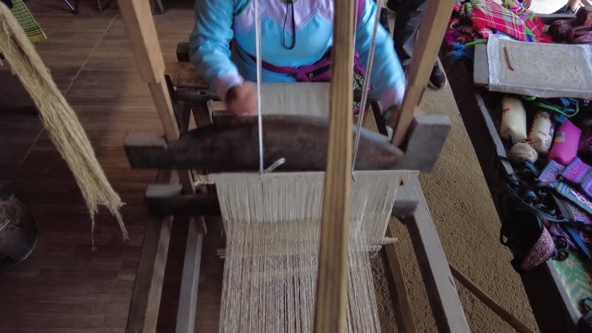 Asia Vietnam , Sapa , loom for the production of handcrafted fabrics and carpets
Hmong, Tay, and Yao. Hmong Ethnicity. Hmong Tribe, ethnic minorities of Sapa . Local ethnic lady woman 