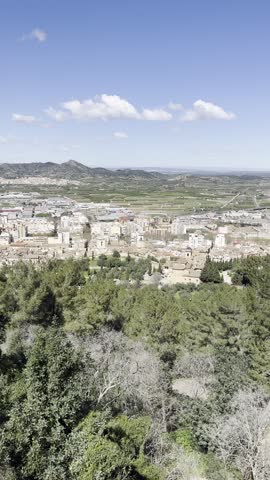 Sunny Day View of Xativa Town in Valencian Community Spain
