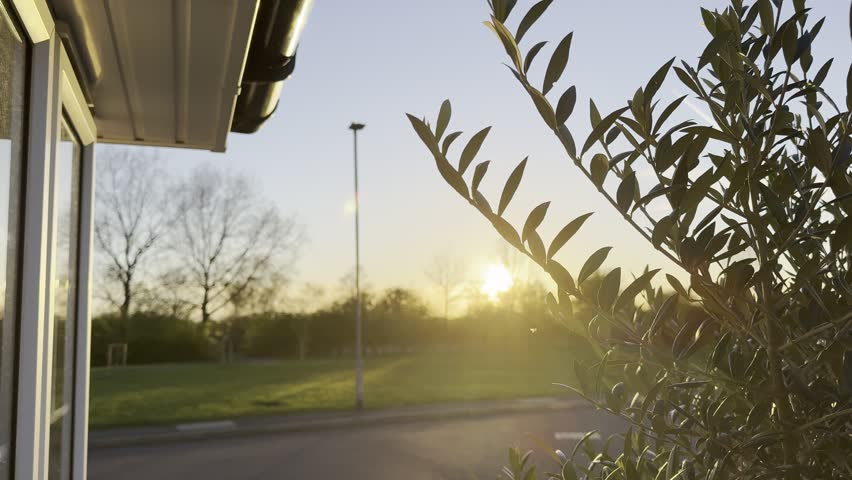 Beautiful sunset at a village outside the country park