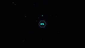 Digital loading progress bar with hexagonal interface, futuristic data transfer animation. - Powered by Shutterstock - Get 15% off with code: PIKWIZARD15