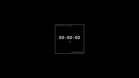 Digital timer counting up on a dark background, minimal interface with technical data overlay. - Powered by Shutterstock - Get 15% off with code: PIKWIZARD15