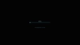 Loading bar with percentage counter and abstract digital particles, synchronizing data process. - Powered by Shutterstock - Get 15% off with code: PIKWIZARD15