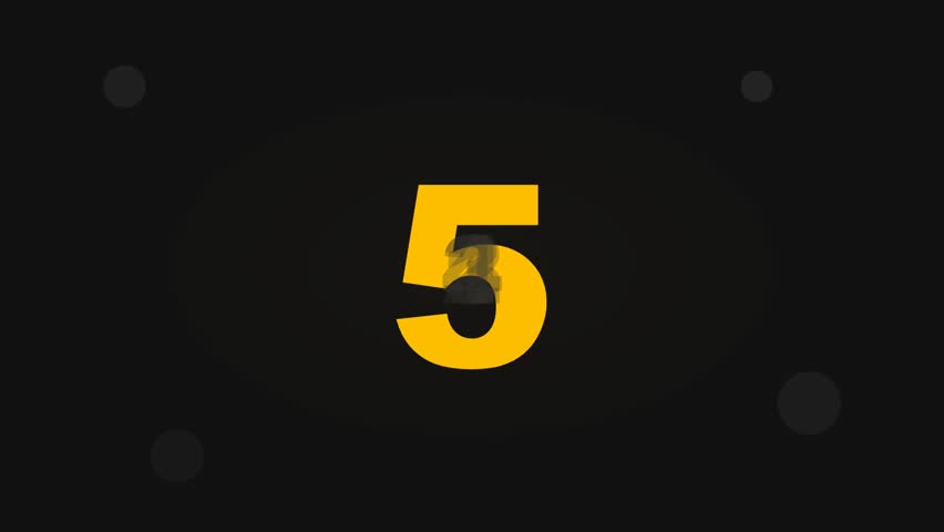A series of large yellow numbers on black