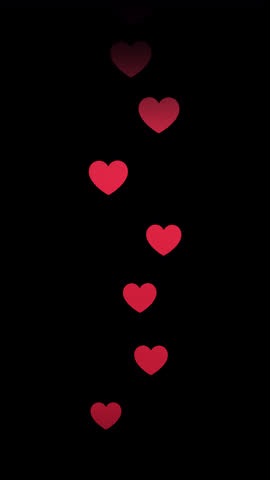 Red heart shape likes – looped with alpha channel.