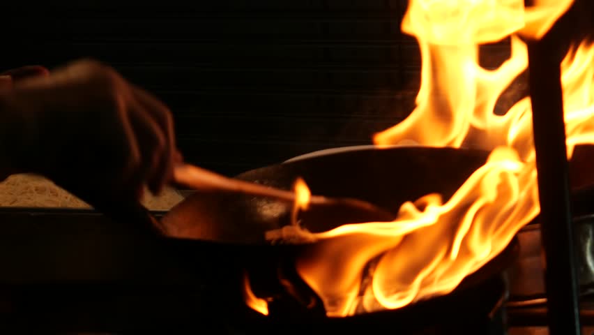 Using Asian wok in cooking