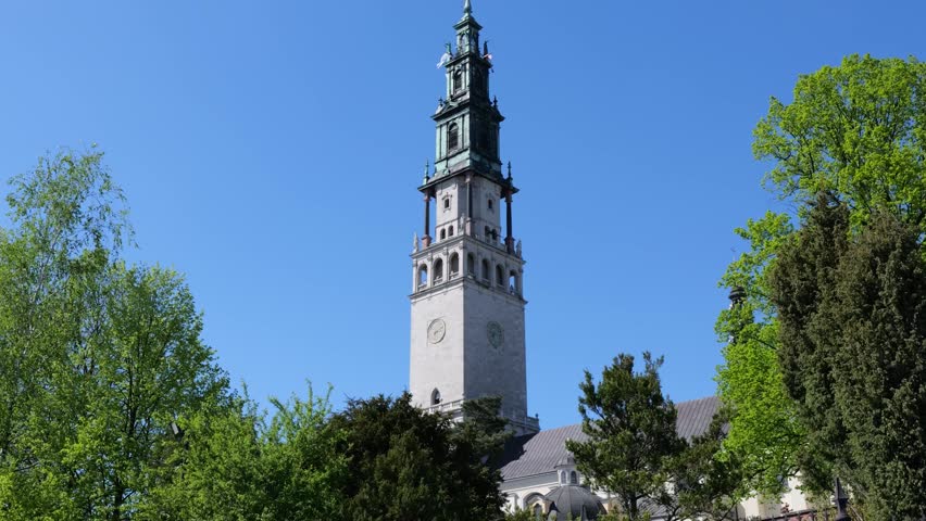 Jasna Gora Monastery tower landmark, Czestochowa, Poland