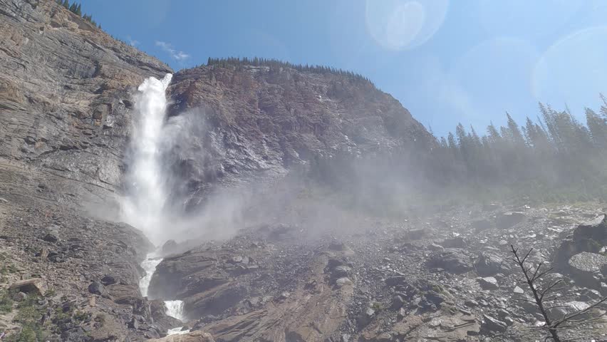 Takkata water falls in Yoho national park Canada.
