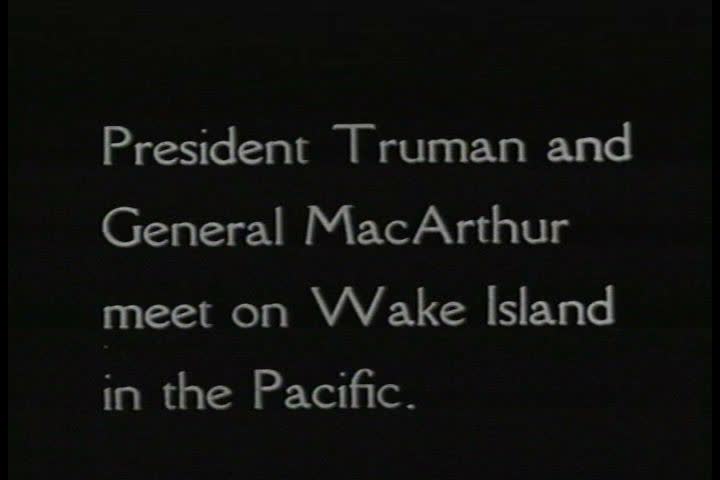 1950s - Newsreel story: President Truman and General MacArthur meet on Wake Island