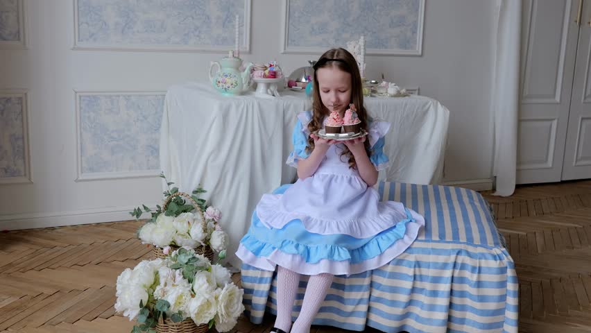 Person Savoring Sweet Treats During Celebration. Woman Seated At Festive Event Delighting In Sweet Course. Caucasian Female Enthusiastically Partaking In Dessert At Social Gathering With Friends