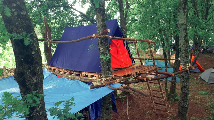 Camping Tent in the Forest