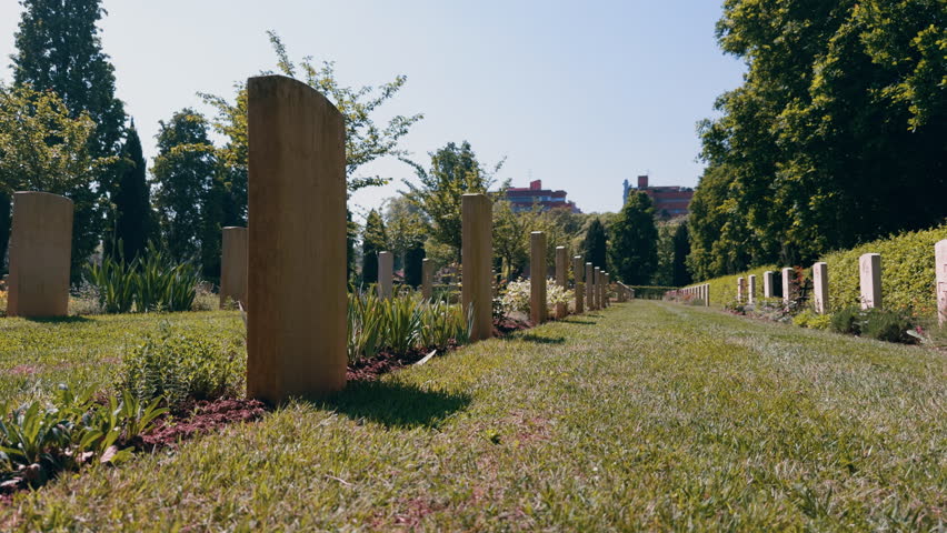 cemetery of soldiers killed in war