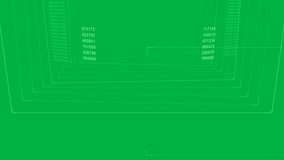 HUD booting, nesting frames inward while data updating and TRACKING reticle guiding, transparent. Wireframe, tunnel, crosshair, telemetry, neon, green, space - Powered by Shutterstock - Get 15% off with code: PIKWIZARD15