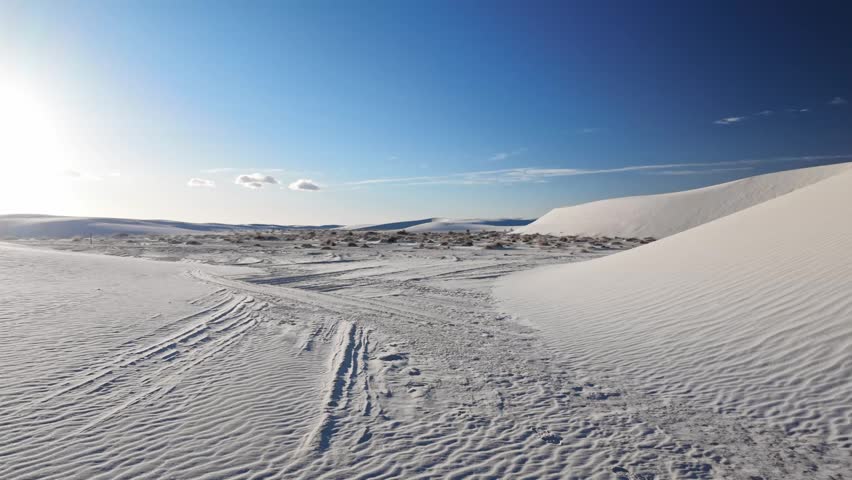 Panoramic View of White Sands Dunes in White Sands National Park New Mexico