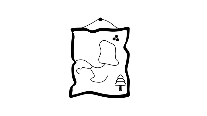 Eye catching animated icon of hiker trail, ready to use vector