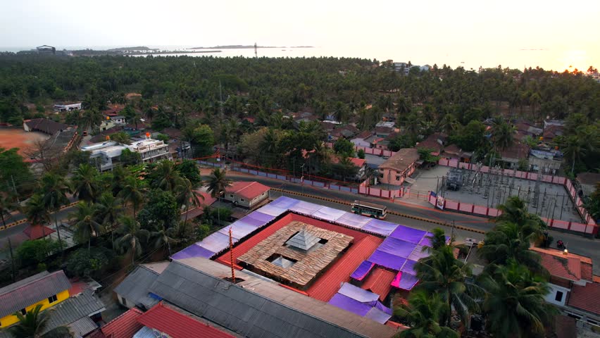 Malpe, Udupi, Karnataka, India - 26 March 2024 
Sri Vadabhandeshwara Temple, Malpe, Udupi