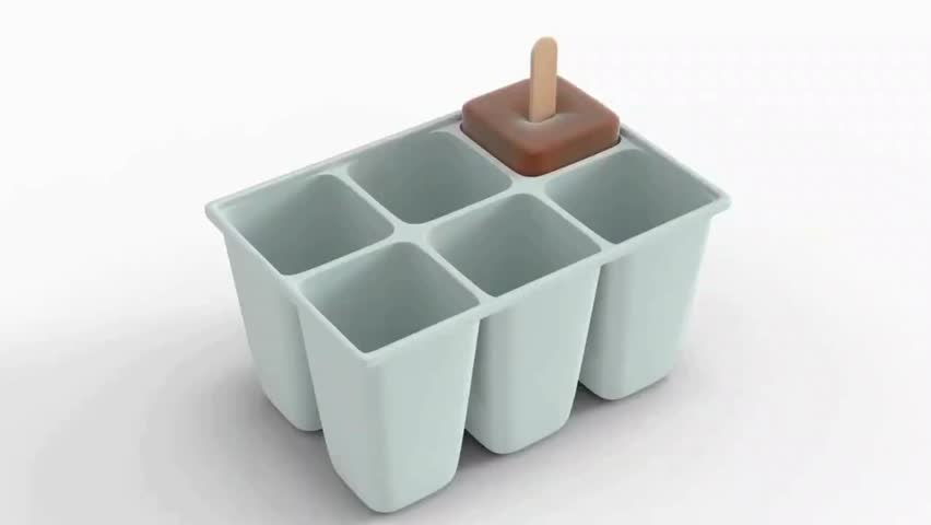 4K 3D Educational Animation of Brown Popsicle Transforming into Cartoon Dinosaur for Kids