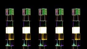 Crystal cube prism with refraction and holographic effect on dark background - Powered by Shutterstock - Get 15% off with code: PIKWIZARD15