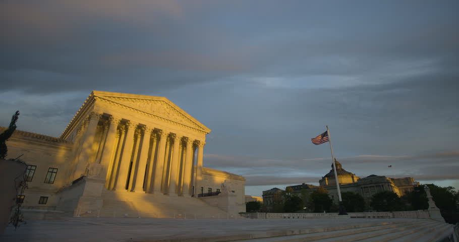 US Supreme Court with Sunset Fading