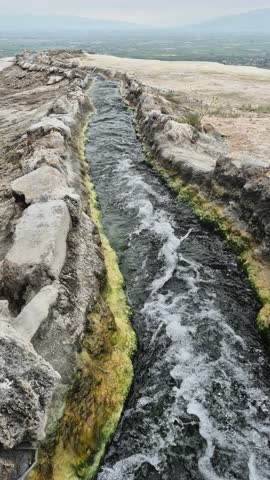 Ancient water canal in Pamukkale
