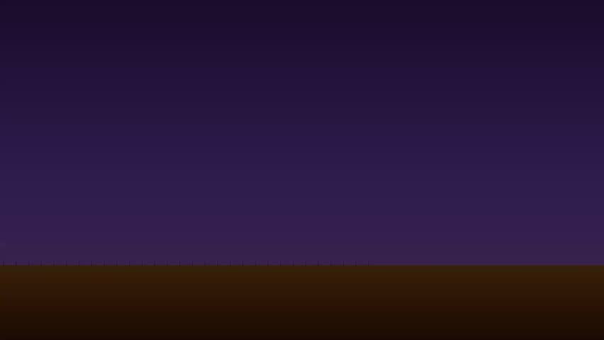A sequence of jack-o-lanterns light up in a spooky Halloween scene with a full moon shining bright