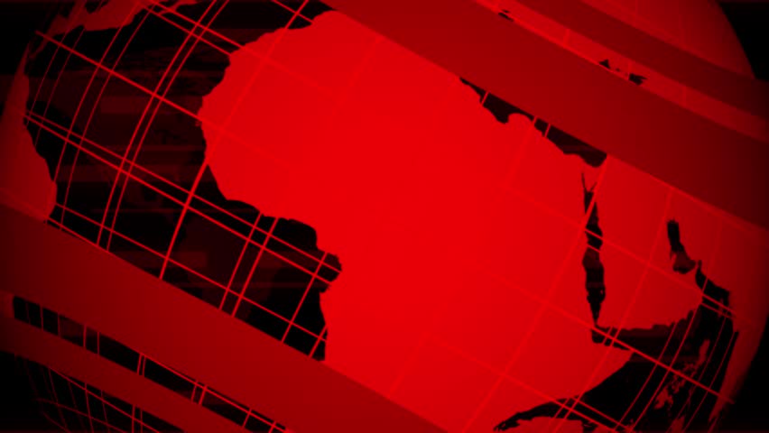 Red Globe Showing North and South America on Dark animated Background world map earth