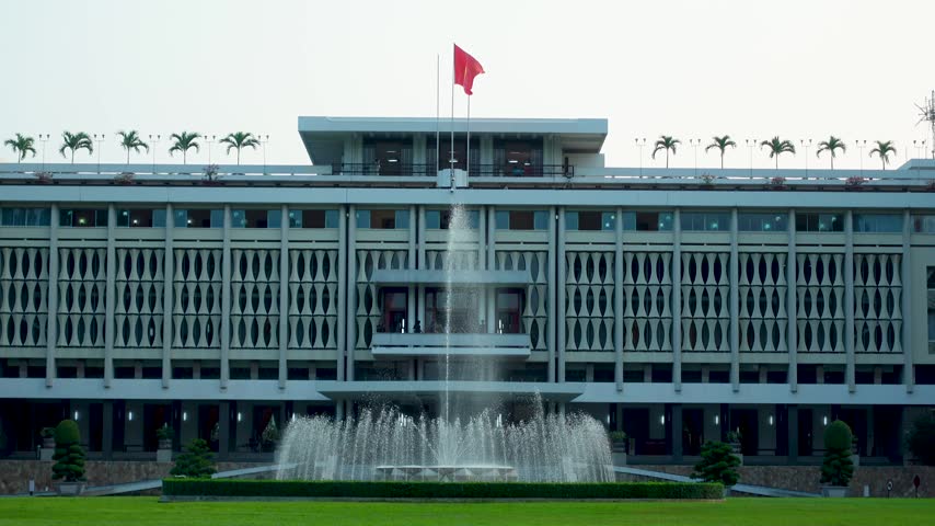 Independence Palace in Ho Chi Minh City, Vietnam Reunification Hall front of building
