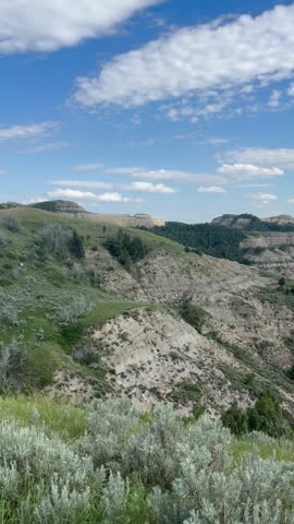Sagebrush Prairie Landscape at Theodore Roosevelt National Park 