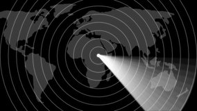 Global radar scanning animation: digital map with rotating search beam for technology and security concepts - Powered by Shutterstock - Get 15% off with code: PIKWIZARD15
