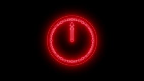 Rotating Neon Circle Clock Animation, Modern Neon Glow Analog Clock Isolated Animation - Powered by Shutterstock - Get 15% off with code: PIKWIZARD15