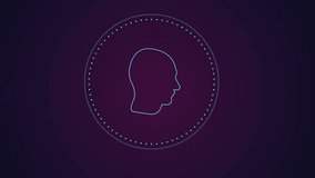Circular HUD appearing, AI emblem morphing into brain-cloud and processing thumbnails for curation. Neural, interface, motion, neon, cyberpunk, digital, circuitry - Powered by Shutterstock - Get 15% off with code: PIKWIZARD15