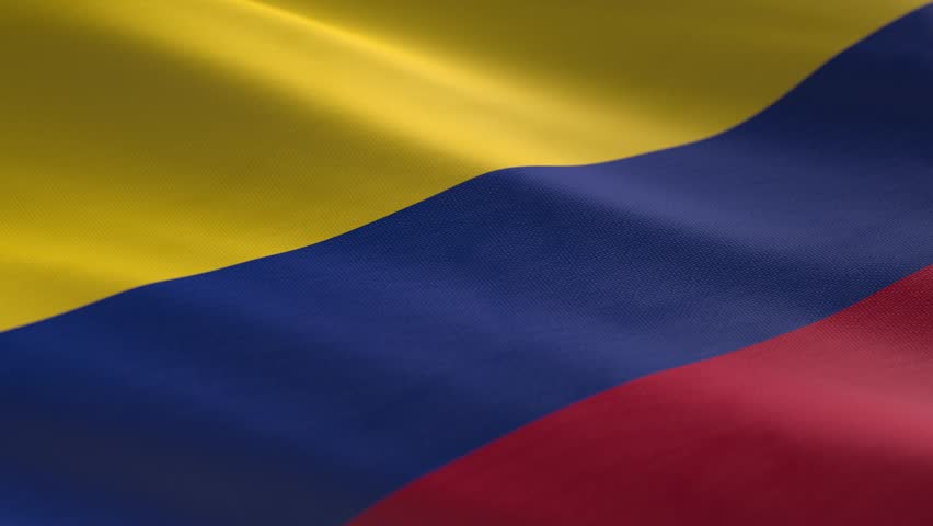 Colombia - waving flag loop
