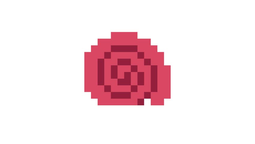 8-bit pixel art sea nautilus shellfish. looped animation 4k 30fps
