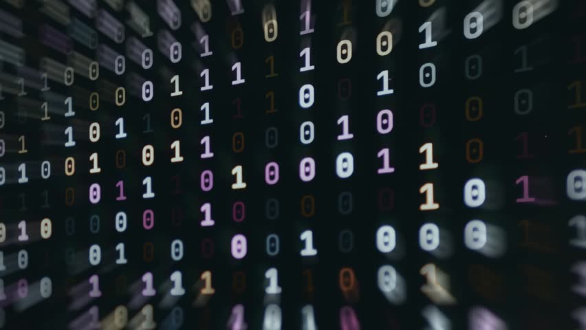 Digital binary code matrix background