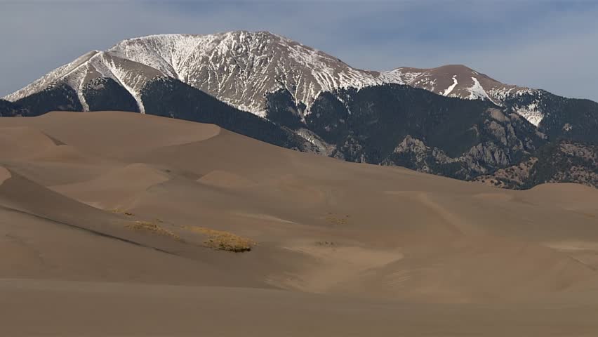 Great Sand Dunes National Park, Colorado, USA with Sangre de Cristo Mountains backdrop