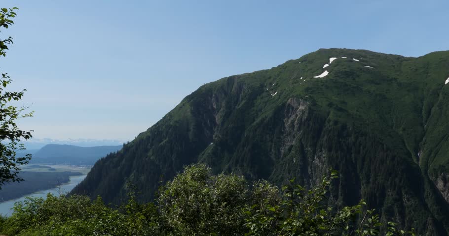 Famous Mount Juneau in a sunny summer day. Juneau,Alaska.