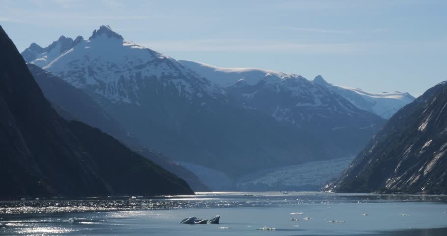 Early morning view of Dawes Glacier is a tidewater glacier, Endicott Arm fjord, Alaska.