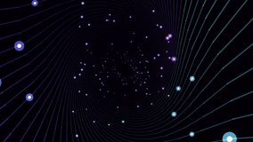 Futuristic digital tunnel with glowing particles and light streaks, representing data flow, cyberspace, or a wormhole in deep space, abstract background. - Powered by Shutterstock - Get 15% off with code: PIKWIZARD15