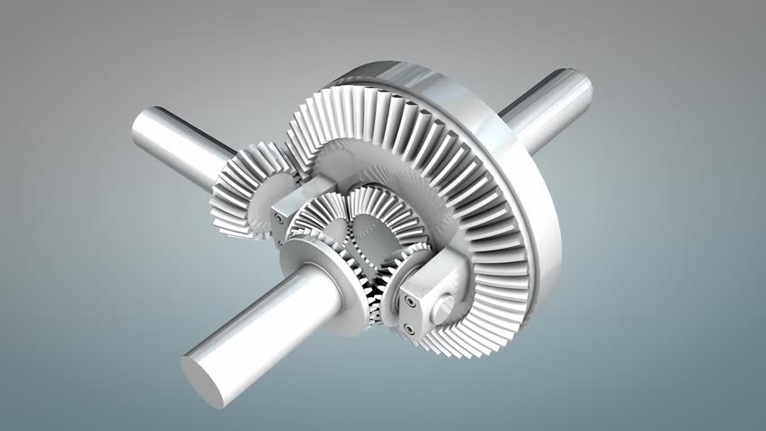 Differential gear, with alpha matte.
