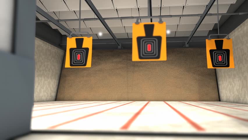 Indoor shooting range.