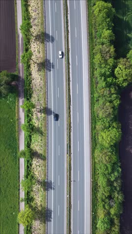 Highway Through the Fields. Countryside