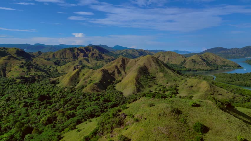 Expansive view of komodo island