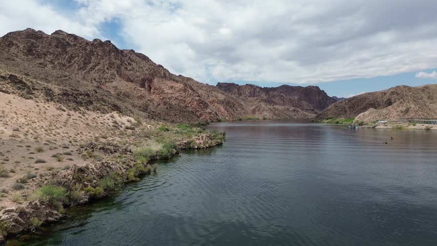 Colorado River, Nevada shore on the west side