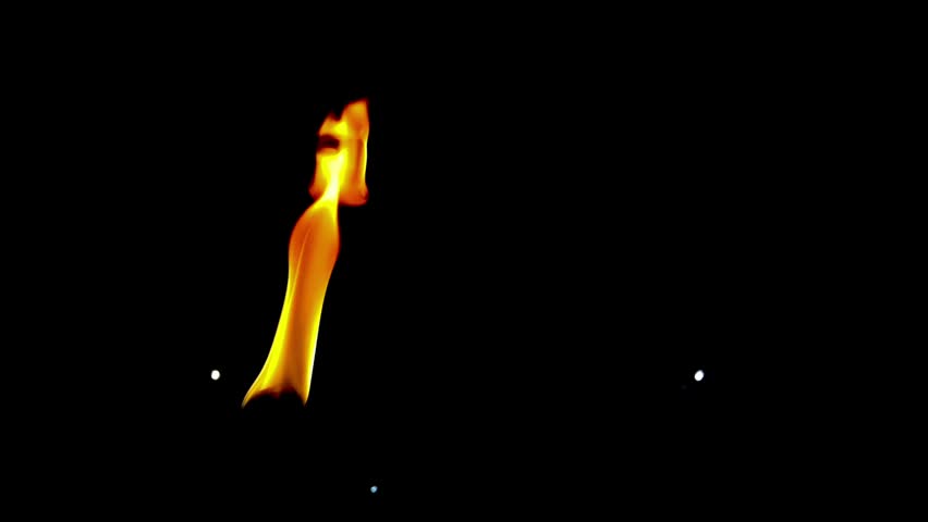 flame in a torch at night
