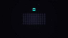 Retro pixel art block breaker game interface with binary code background - Powered by Shutterstock - Get 15% off with code: PIKWIZARD15
