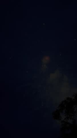 Fireworks lightning up over the City at Night