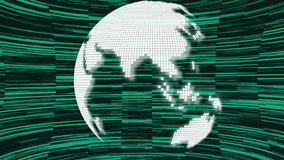 Global digital globe pixelated abstract. Global digital globe for tech. Global digital globe abstract for worldwide communications and data networking. - Powered by Shutterstock - Get 15% off with code: PIKWIZARD15