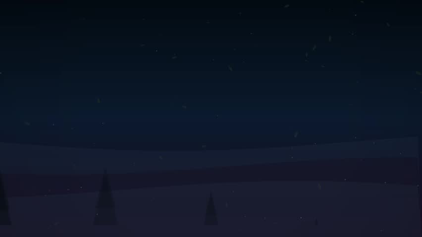 A glowing comet streaks across a dark night sky above a forest landscape