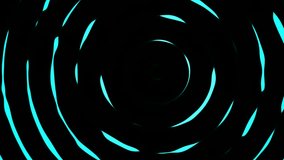 Abstract 2D animation of neon cyan concentric rings pulsing on a black background - Powered by Shutterstock - Get 15% off with code: PIKWIZARD15